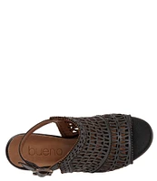 Bueno Candice Leather Laser Cut Out Sandals