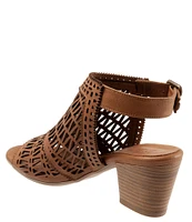 Bueno Candice Leather Laser Cut Out Sandals