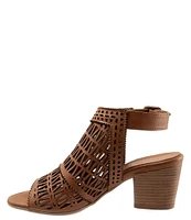 Bueno Candice Leather Laser Cut Out Sandals