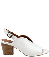 Bueno Clare Leather Slingback Block Heel Sandals