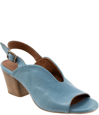 Bueno Clare Leather Slingback Block Heel Sandals