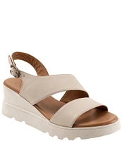 Bueno Gianna Leather Platform Wedge Sandals