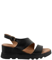 Bueno Gianna Leather Platform Wedge Sandals