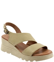 Bueno Gianna Leather Platform Wedge Sandals