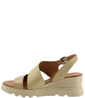 Bueno Gianna Leather Platform Wedge Sandals