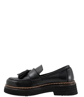 Bueno Gillian Leather Tassel Platform Loafers