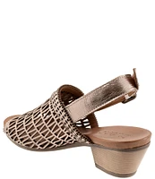 Bueno Lia Leather Laser Cut Sling Sandals