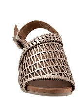 Bueno Lia Leather Laser Cut Sling Sandals