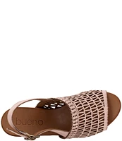 Bueno Lia Leather Laser Cut Sling Sandals