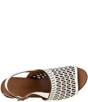 Bueno Lia Leather Laser Cut Sling Sandals