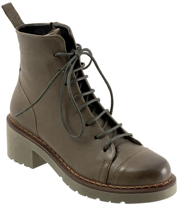 Bueno Nikita Leather Combat Booties