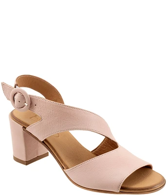 Bueno Nyomi Leather Block Heel Sandals