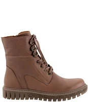 Bueno Scarlett Leather Platform Combat Booties