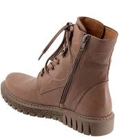 Bueno Scarlett Leather Platform Combat Booties