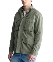 Buffalo David Bitton Jafom Long Sleeve Linen-Blend Field Jacket