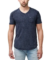 Buffalo David Bitton Kamiz V-Neck Short Sleeve Pocket T-Shirt