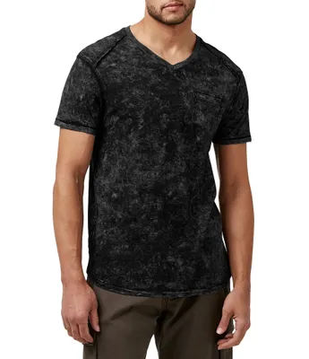 Buffalo David Bitton Kamiz V-Neck Short Sleeve Pocket T-Shirt