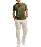 Buffalo David Bitton Klaus Short Sleeve Stripe Henley Shirt