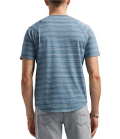Buffalo David Bitton Klaus Short Sleeve Stripe Henley Shirt