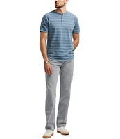Buffalo David Bitton Klaus Short Sleeve Stripe Henley Shirt