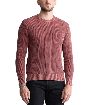 Buffalo David Bitton Long Sleeve Washy Textured Knit Sweater