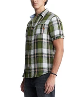 Buffalo David Bitton Sachino Short Sleeve Plaid Woven Shirt