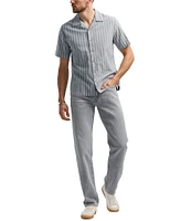 Buffalo David Bitton Salaman Camp Collar Button Front Stripe Top