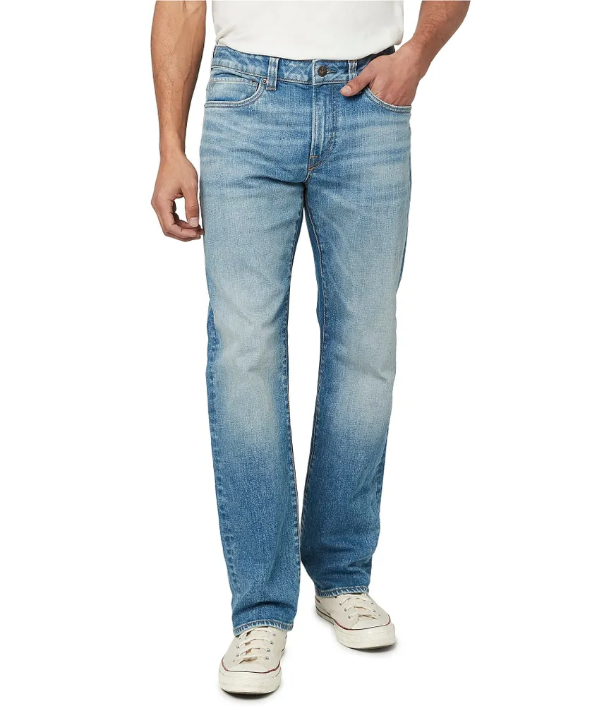 Buffalo David Bitton Sanded Mid-Blue Relaxed Straight Driven Jeans