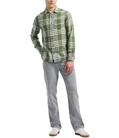 Buffalo David Bitton Saroz Long Sleeve Contrast Plaid Button Front Shirt