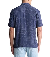 Buffalo David Bitton Short Sleeve Paisley Bandana Print Woven Shirt