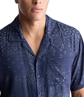 Buffalo David Bitton Short Sleeve Paisley Bandana Print Woven Shirt