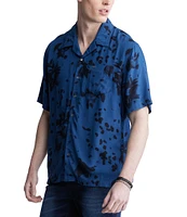 Buffalo David Bitton Sinzo Short Sleeve Tone-On-Tone-Pattern Woven Shirt