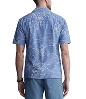 Buffalo David Bitton Sirvan Short Sleeve Nuanced Eagle Print Button Down Shirt