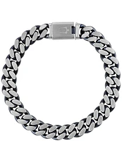 Bulova Men's Blue Tone Stainless Steel Chain Bracelet