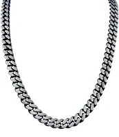 Bulova Men's Blue Tone Stainless Steel Chain Necklace