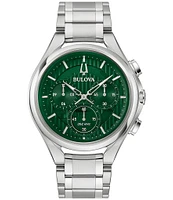 Bulova Men's Curv Dress Chronograph Stainless Steel Bracelet Watch