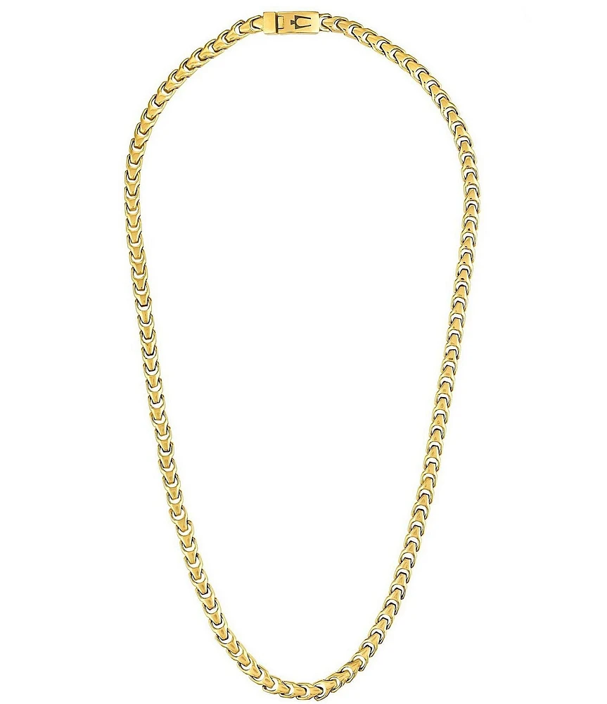 Bulova Men's Gold Tone Stainless Steel Chain Necklace