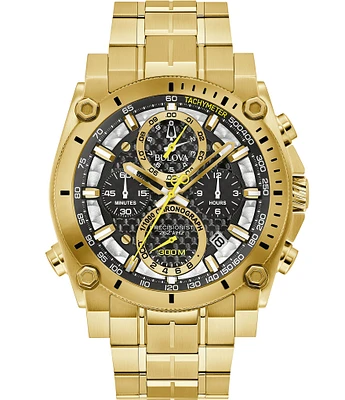 Bulova Men's Precisionist Icon Chronograph Gold Stainless Steel Bracelet Watch