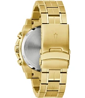 Bulova Men's Precisionist Icon Chronograph Gold Stainless Steel Bracelet Watch