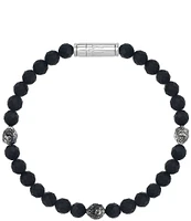 Bulova Men's Sterling Silver Beaded Line Bracelet