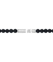 Bulova Men's Sterling Silver Beaded Line Bracelet