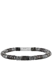 Bulova Men's Sterling Silver Beaded Line Bracelet