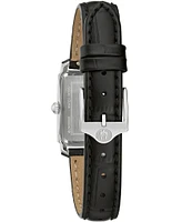 Bulova Women's Classic Two Hand Analog Black Leather Strap Watch