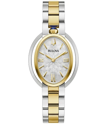 Bulova Women's Rubaiyat Two Hand Two Tone Analog Stainless Steel Bracelet Watch