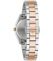 Bulova Women's Surveyor Classic Quartz Analog Two Tone Stainless Steel Bracelet Watch