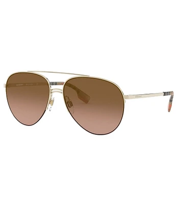 Burberry Top Bar Pilot Aviator Sunglasses