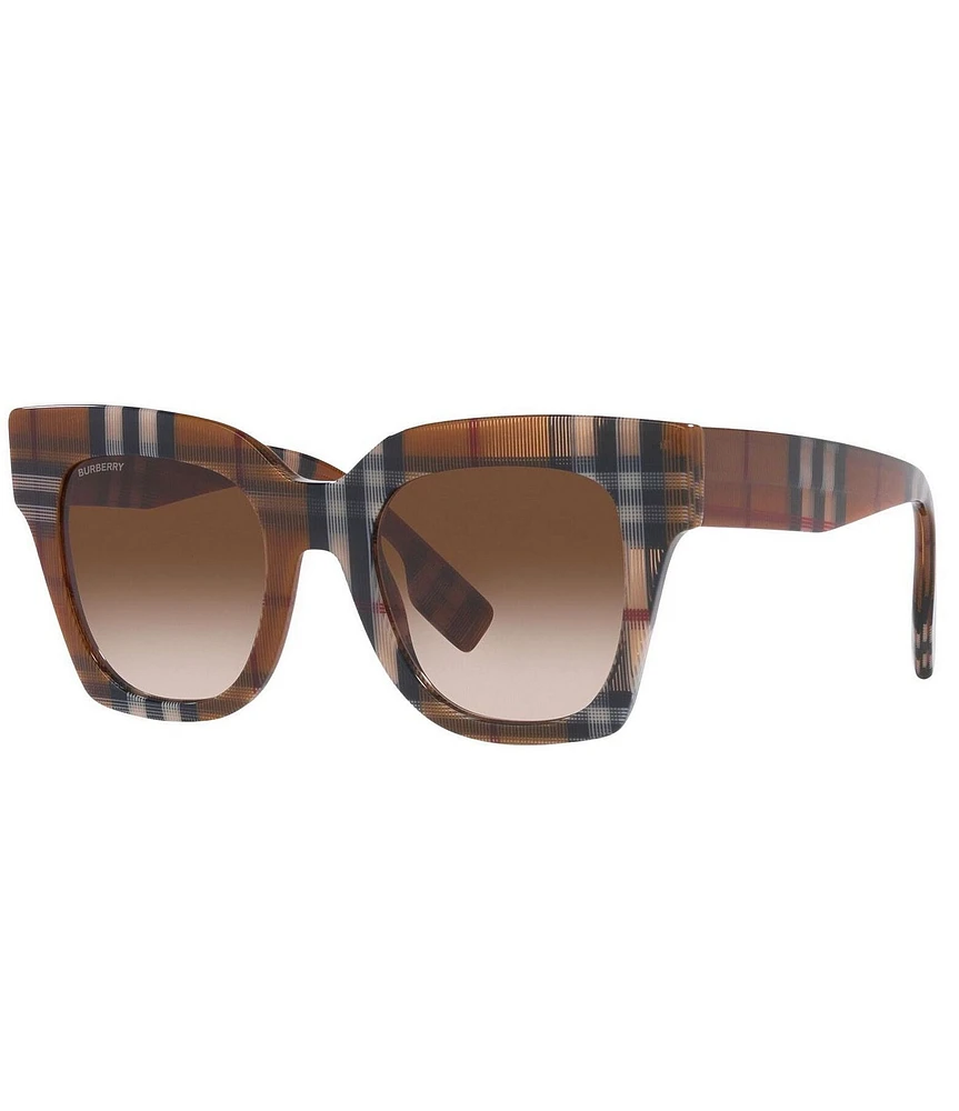 Burberry Women's BE4364 Kitty 49mm Square Check Sunglasses