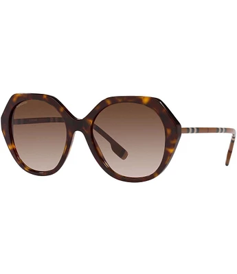 Burberry Women's Omen's 55mm Tortoise Geometric Sunglasses