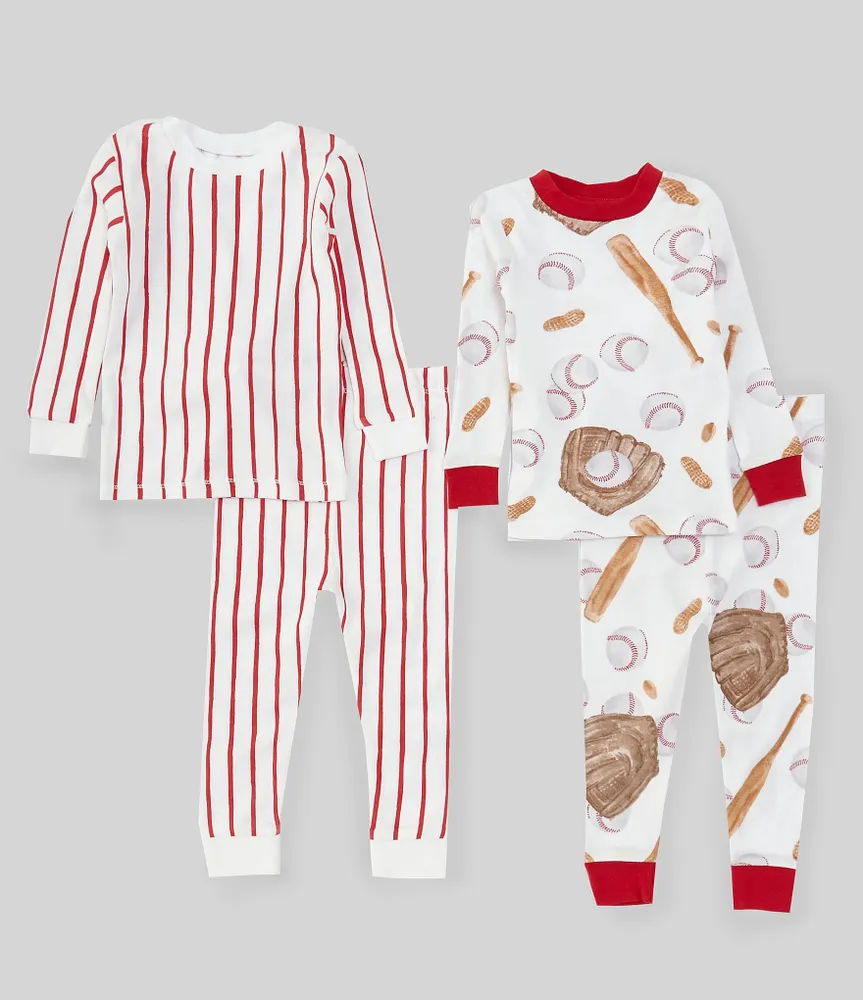 Burt's Bees Baby 12-24 Months Baseball & Stripe Tee & Pajama Pants 2-Pack