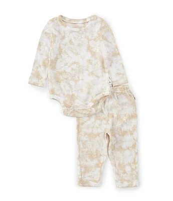 Burt's Bees Baby Boys 3-24 Months Long Sleeve Tie-Dye Jersey Bodysuit & Matching Fleece Jogger Pant Set